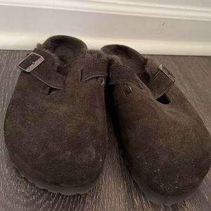 Birkenstock Boston shearling never worn sz 7/38 Mocha